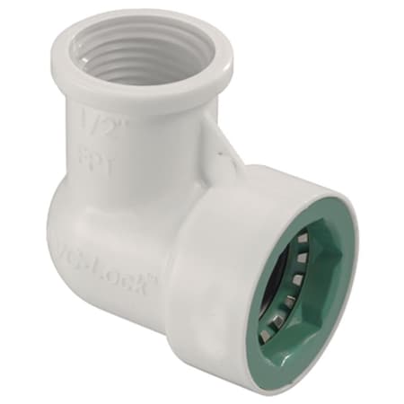 Eat-In 33775 0.50 in. PVC Lock x 0.50 in. Female Pipe Thread Elbow EA601383
